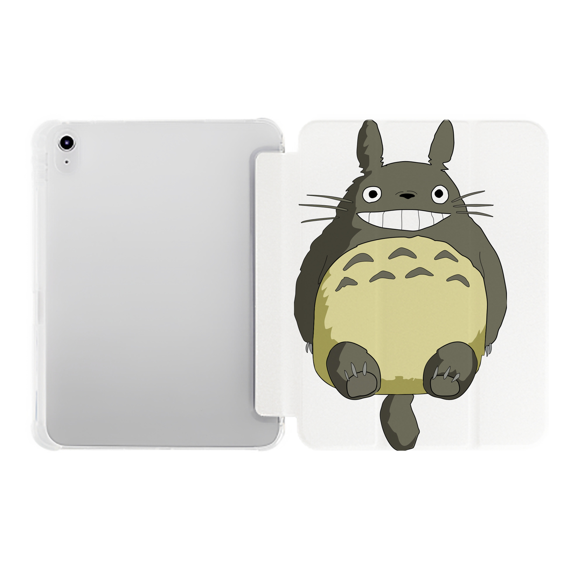（画像用） となりのトトロ 草壁メイ 草壁サツキ My Neighbor Totoro Satsuki Kusakabe Mei Kusakabe IPad ケース ペン収納付き 三つ折りスタンド PUレザー×シリコン 対応機種9.5/10.5/10.9インチ